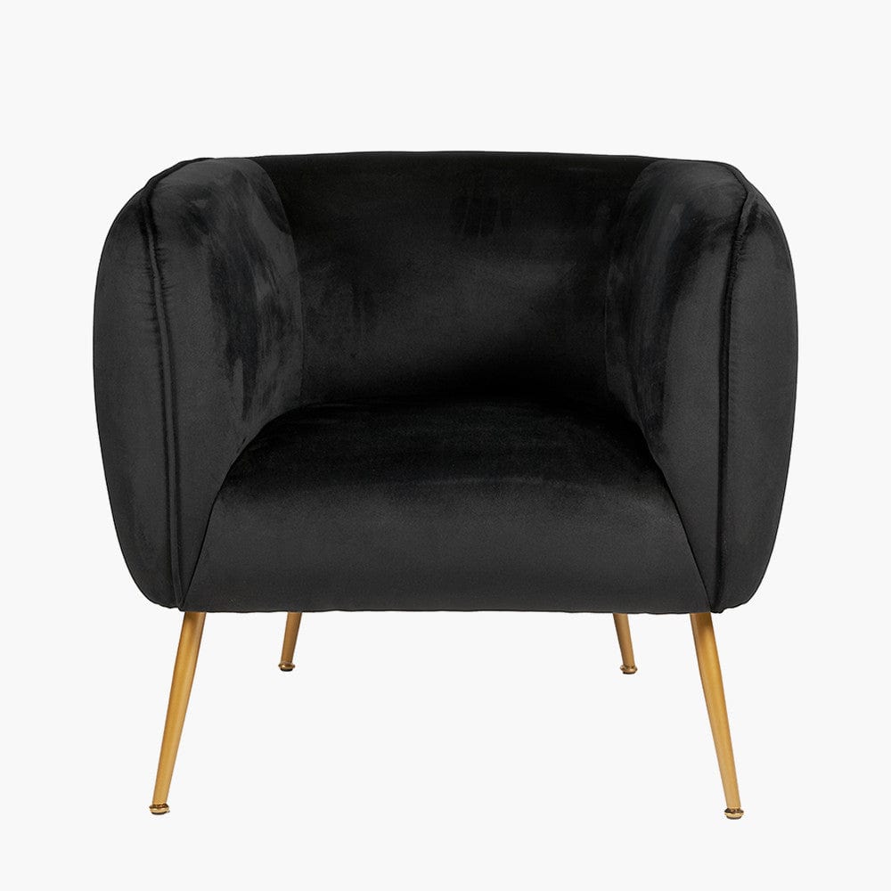 Lucca Black Velvet Chair