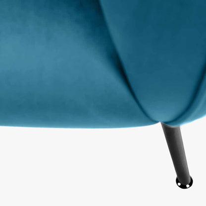 Lucca Sapphire Blue Velvet Chair with Gold Legs