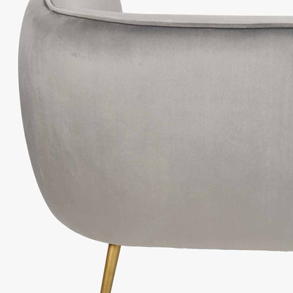 Lucca Dove Grey Velvet Sofa