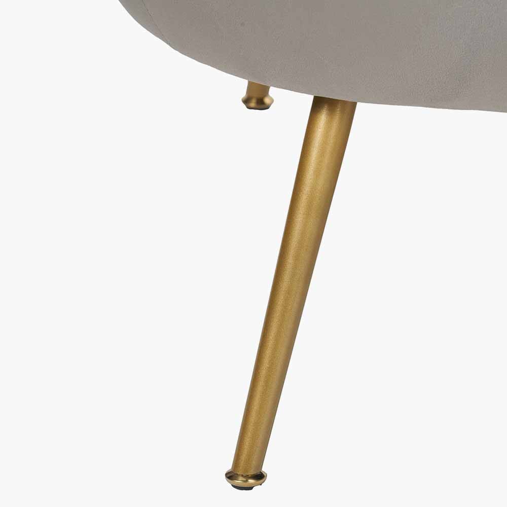 Lucca Dove Grey Velvet Sofa