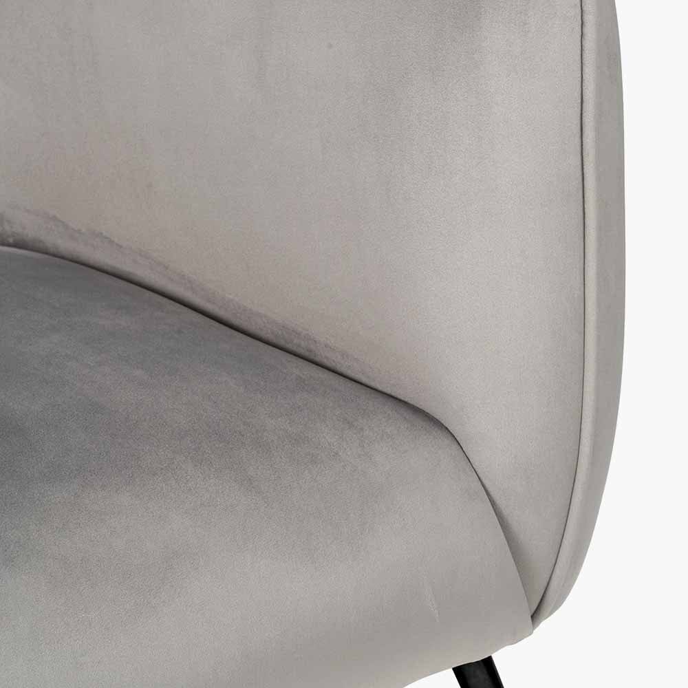 Lucca Dove Grey Velvet Sofa
