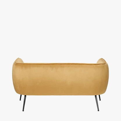 Lucca Yellow Velvet Sofa