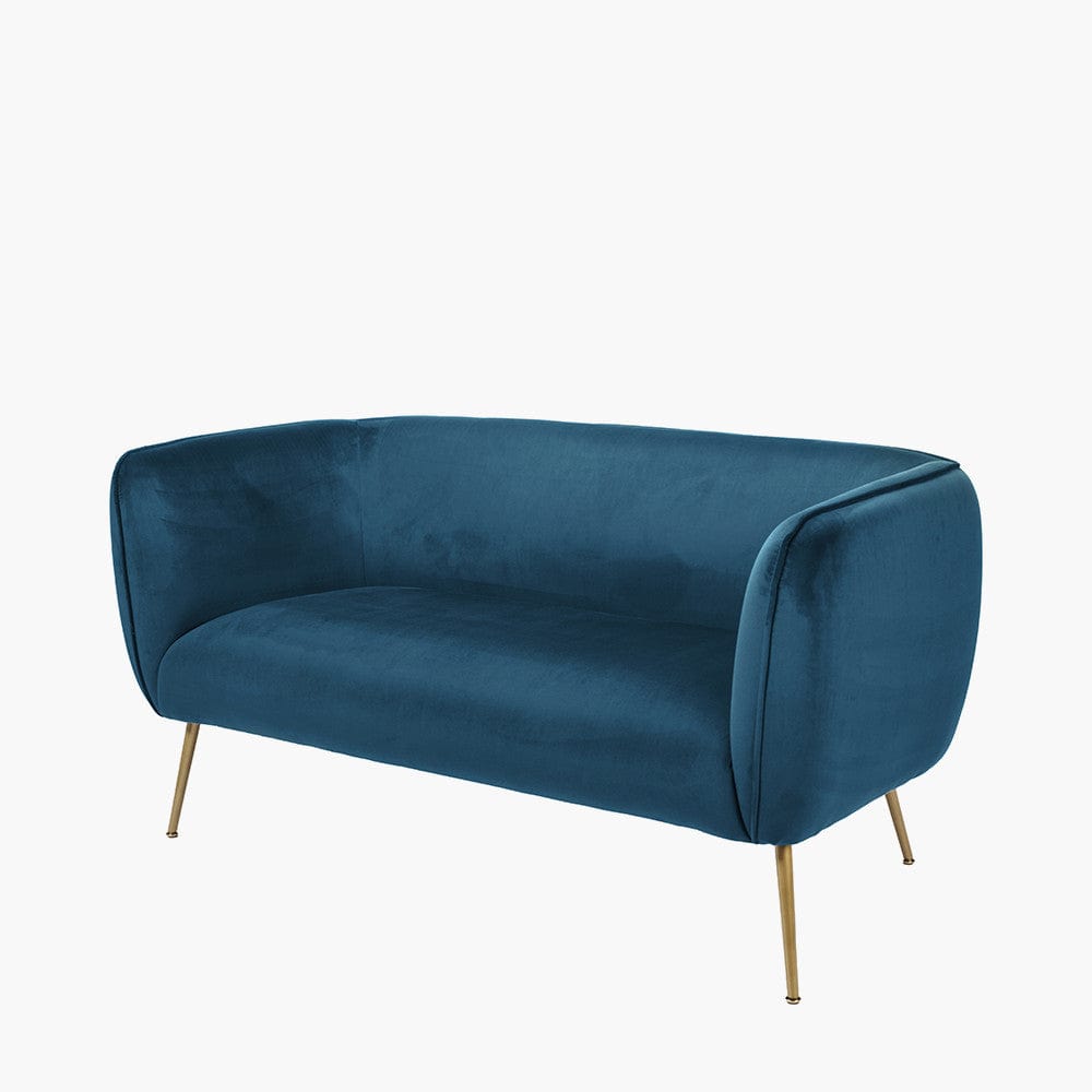 Lucca Sapphire Blue Velvet Sofa