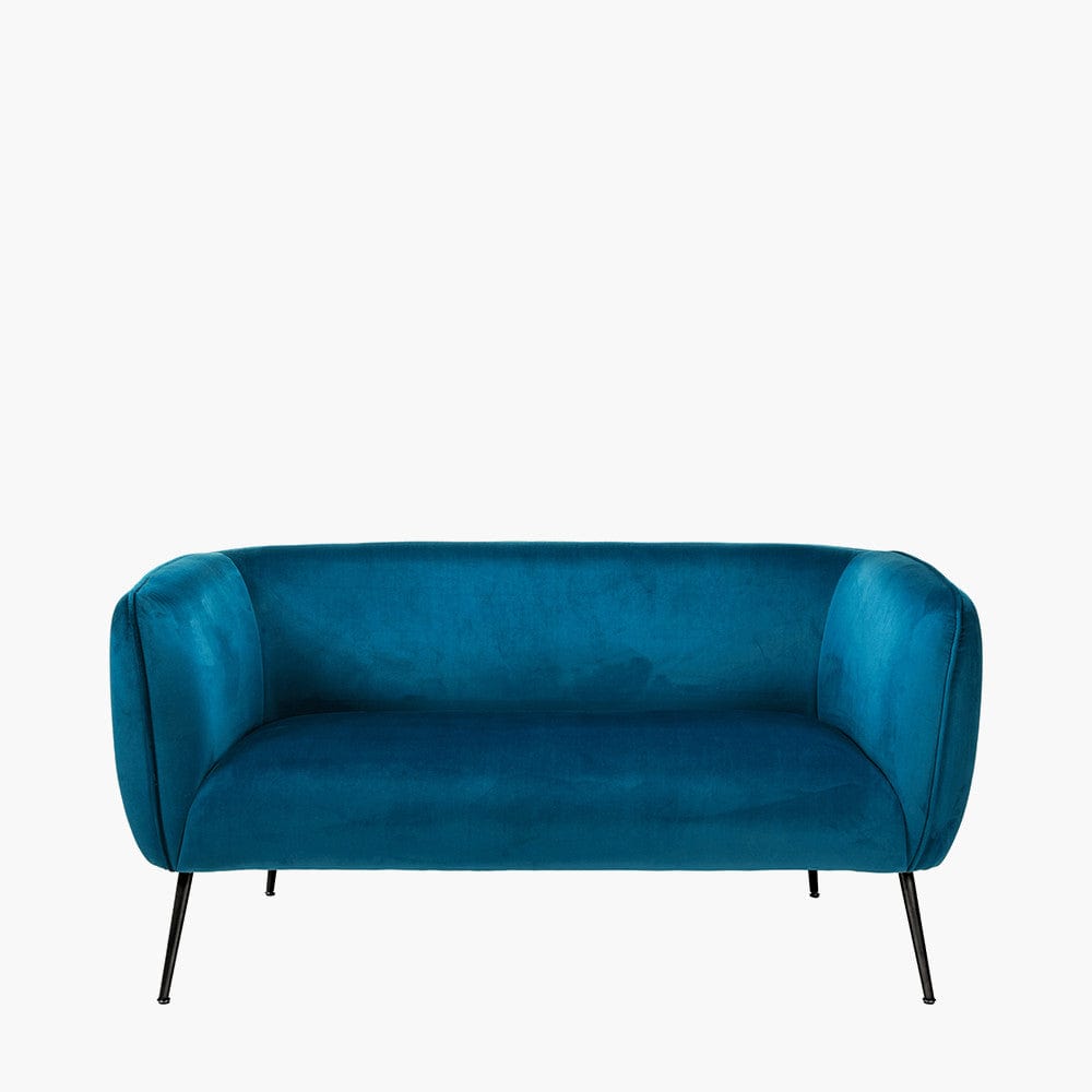 Lucca Sapphire Blue Velvet Sofa