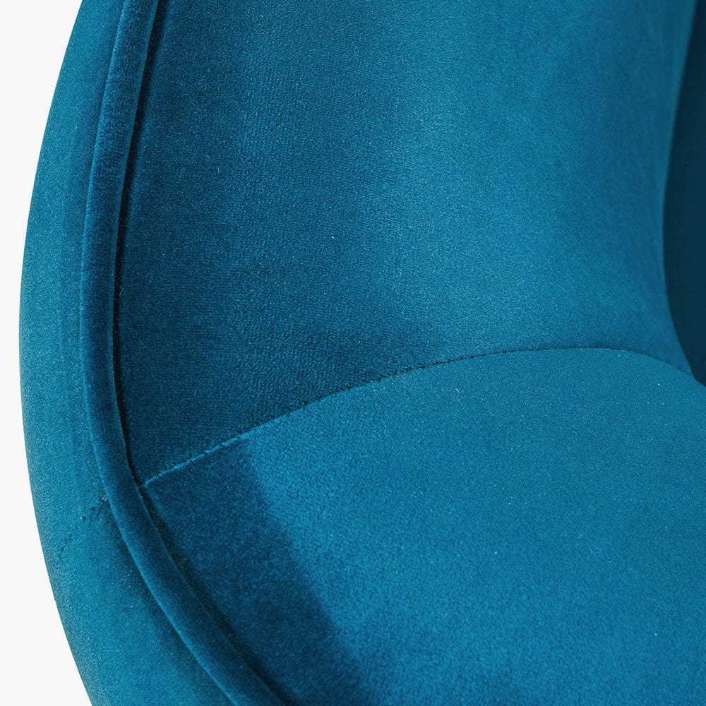 Lucca Sapphire Blue Velvet Sofa