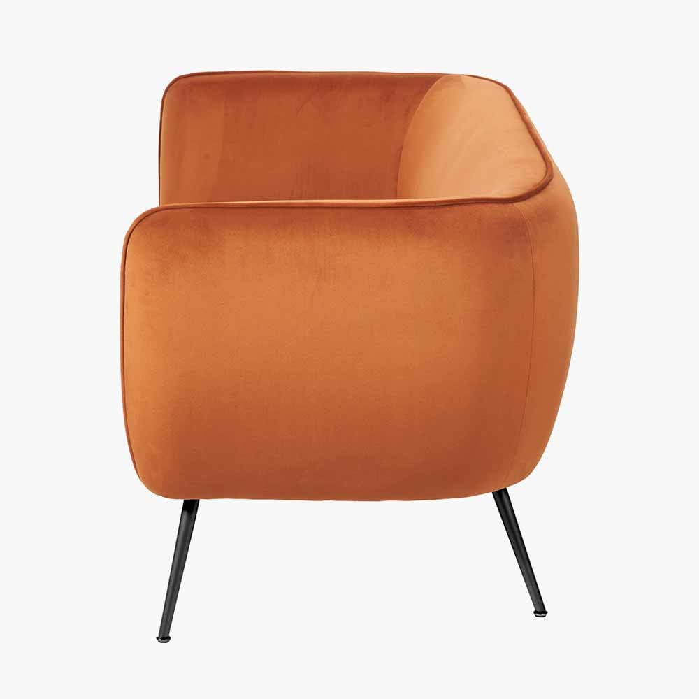 Lucca Tobacco Velvet Sofa