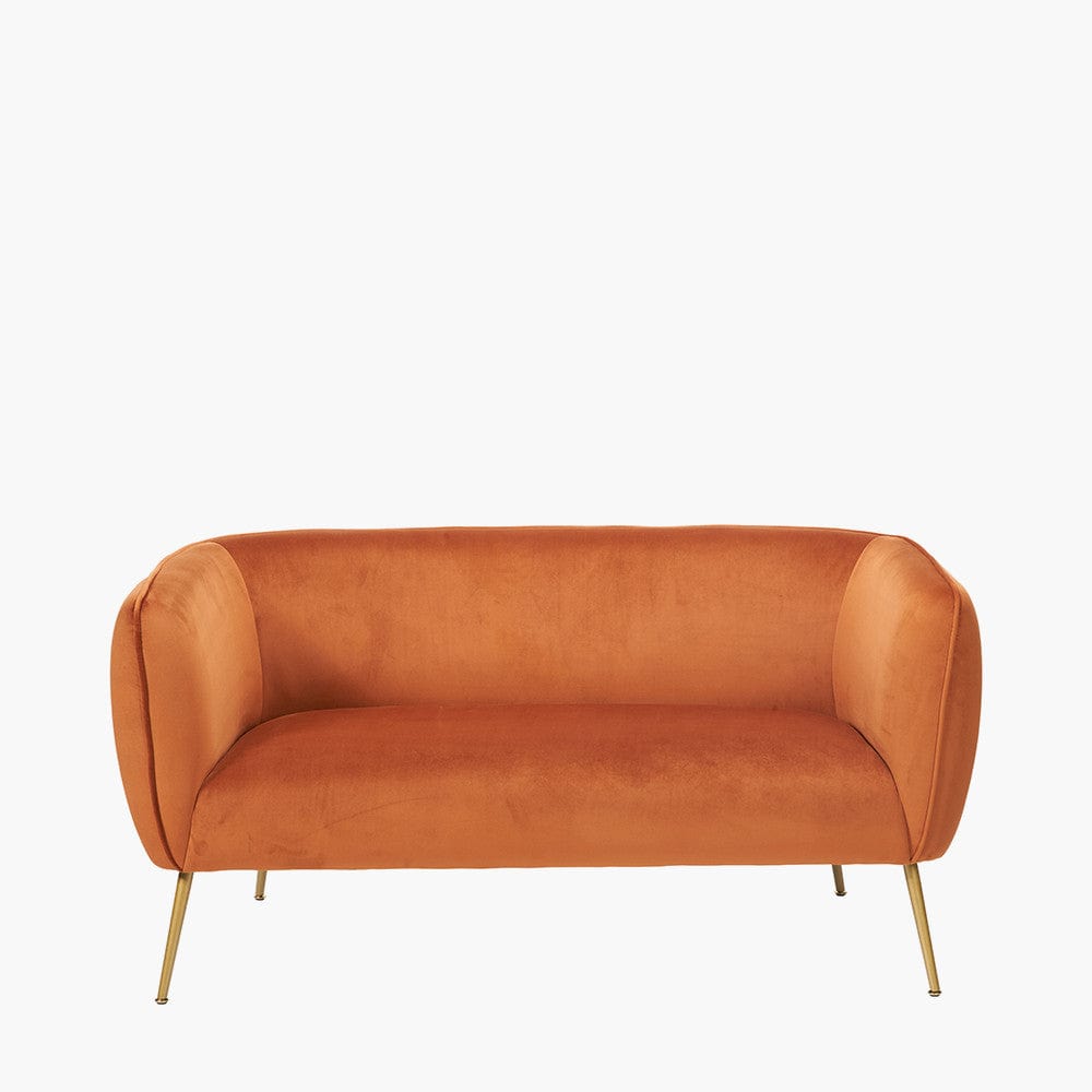 Lucca Tobacco Velvet Sofa