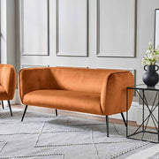 Lucca Tobacco Velvet Sofa