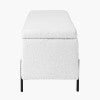 Catania Boucle Storage Bench with Black Legs