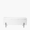 Catania Boucle Storage Bench with Black Legs