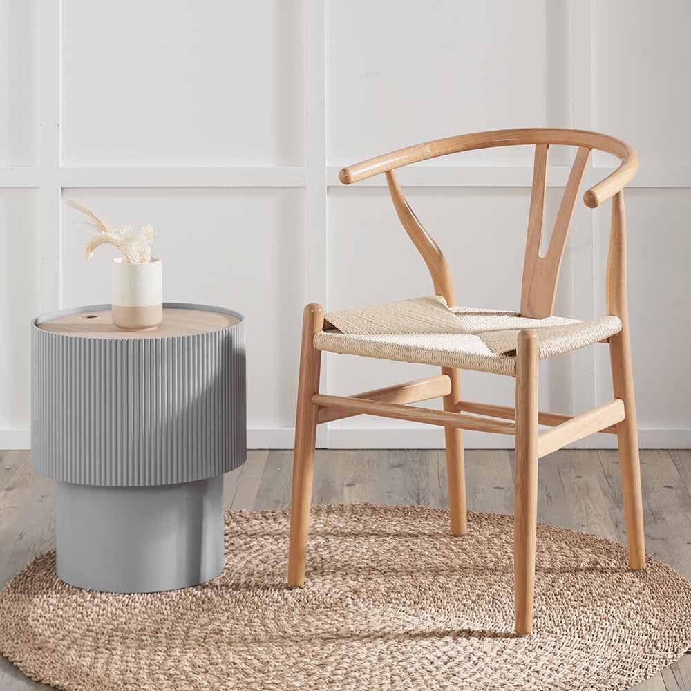 Quinn Natural Beech Wood & Natural Paper Rope Dining Chair