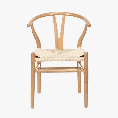 Quinn Natural Beech Wood & Natural Paper Rope Dining Chair