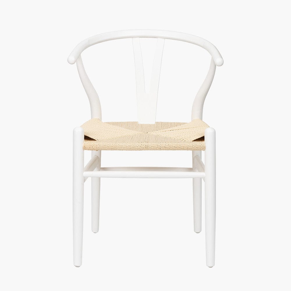Paper Rope Chair Quinn White Beech Wood & Natural Paper Rope Dining Chair – Cotterell & Co