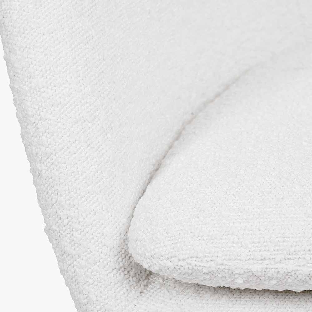 Rosolini Bouclé Fabric & Black Metal Swivel Rise & Fall Chair