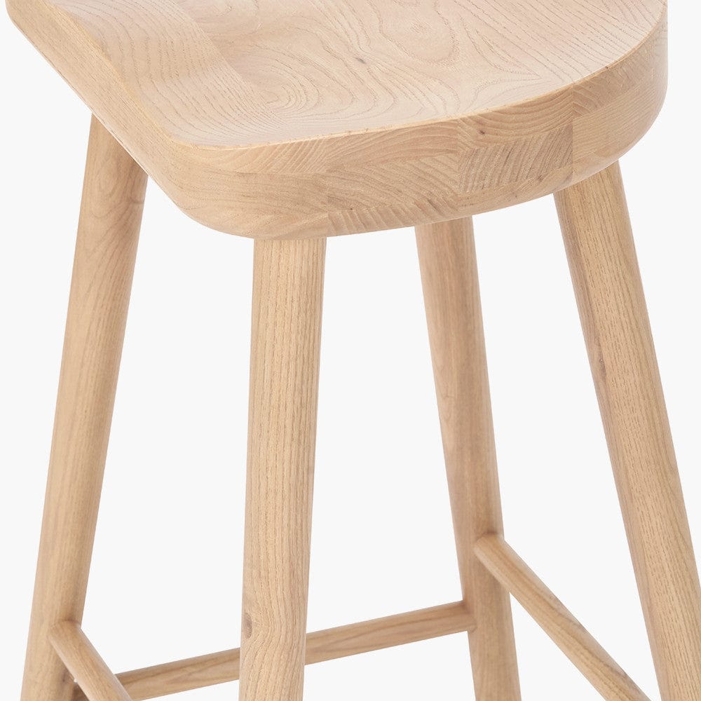 Laselle Ash Wood Bar Stool