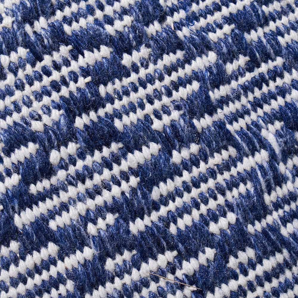 Indoor Outdoor Denim Blue & White Ikat Design Scatter Cushion