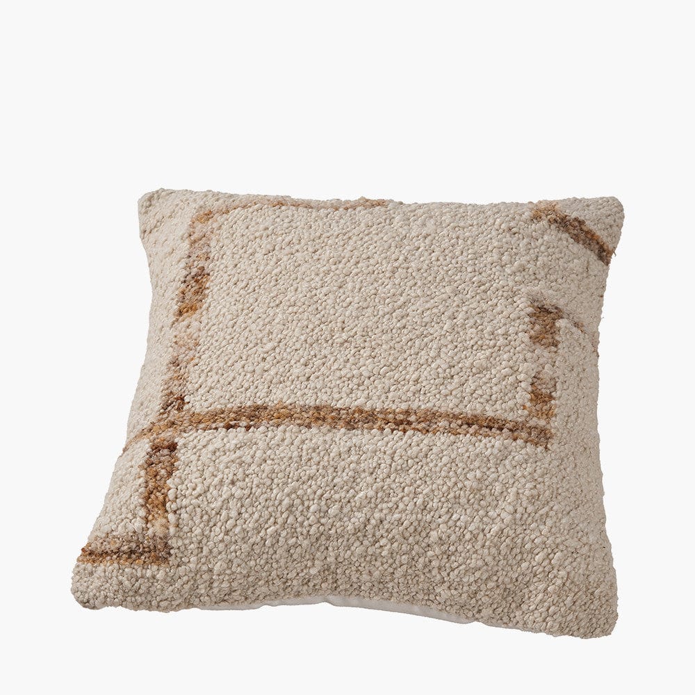 Indoor Outdoor Natural & Tan Fleck Design Scatter Cushion