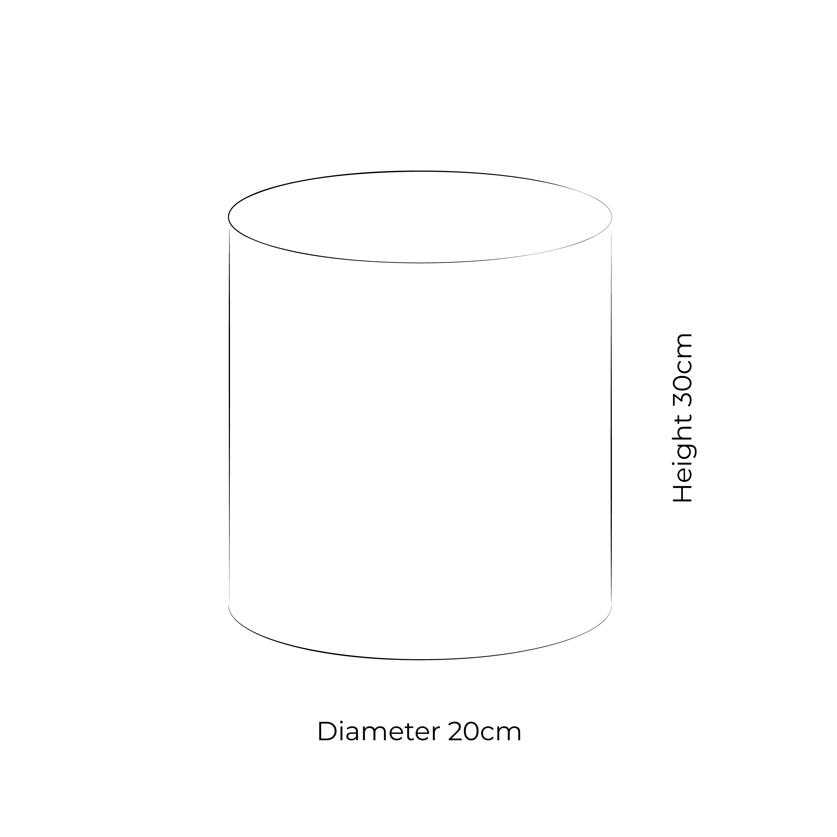 Cylinder 20cm Lampshade