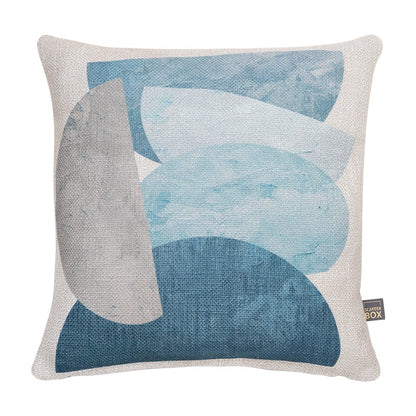 Geo Stack Blue Cushion 45cm x 45cm