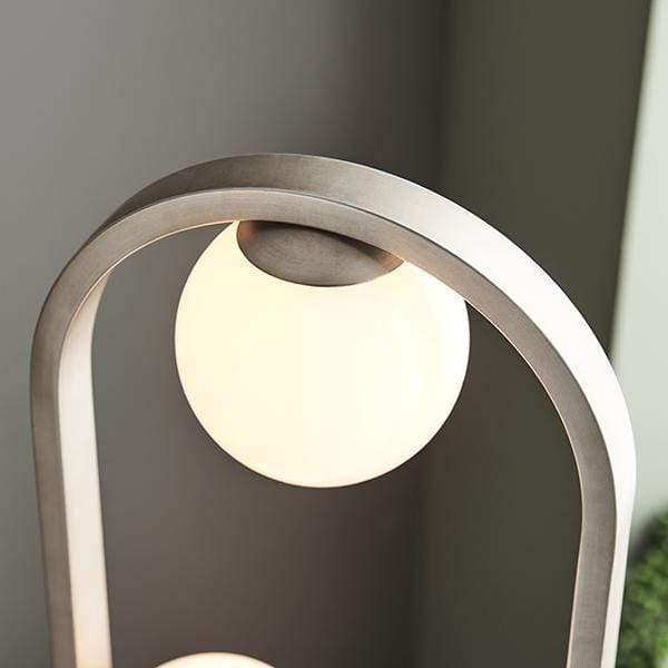 Luna 3 Light Brushed Silver Floor Lamp