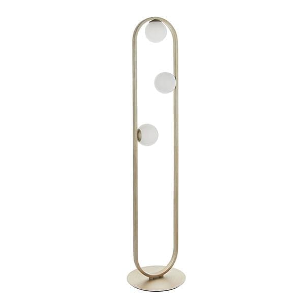 Luna 3 Light Brushed Silver Floor Lamp