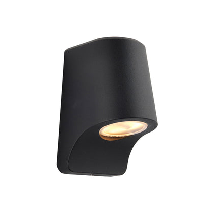 Wing Textured Black LED Wall Light