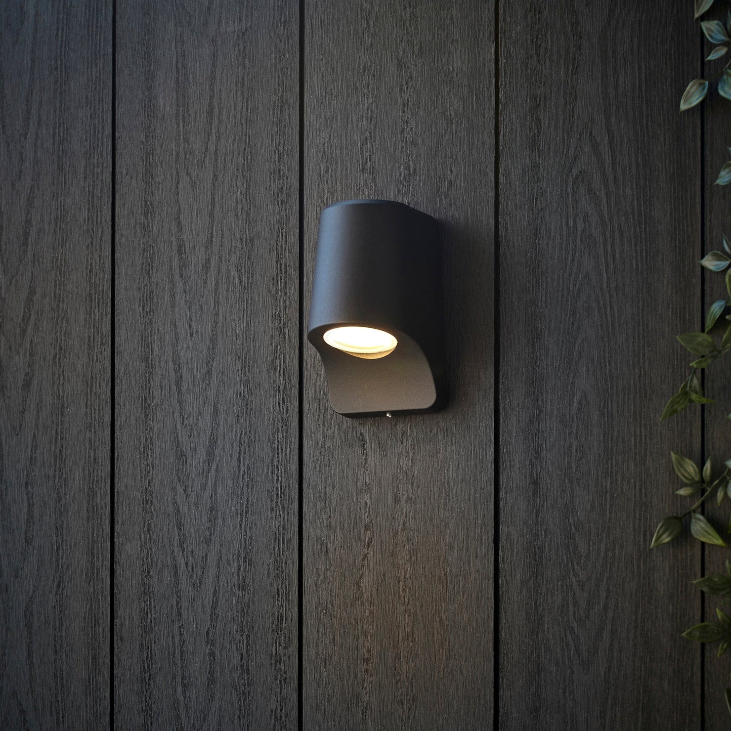 Wing Textured Black LED Wall Light