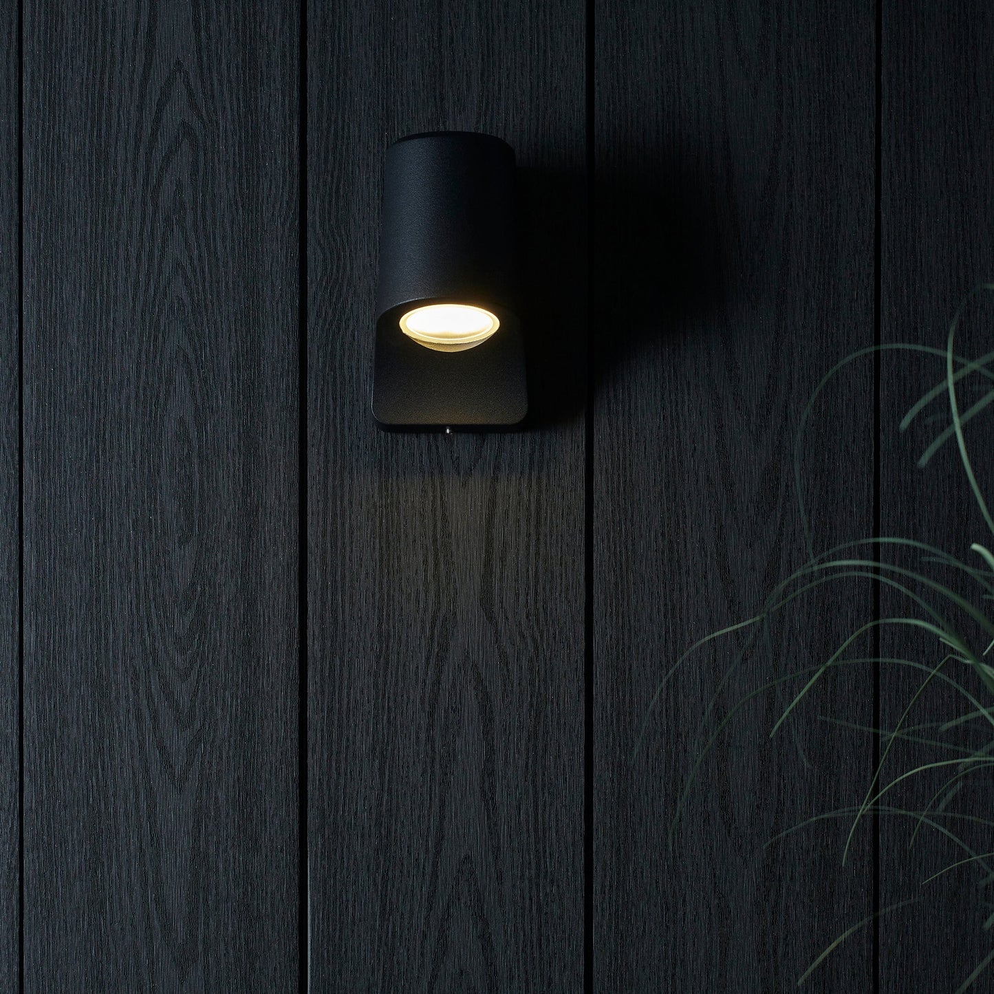 Wing Textured Black LED Wall Light