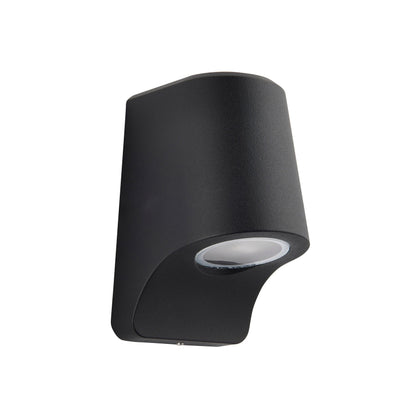 Wing Textured Black LED Wall Light