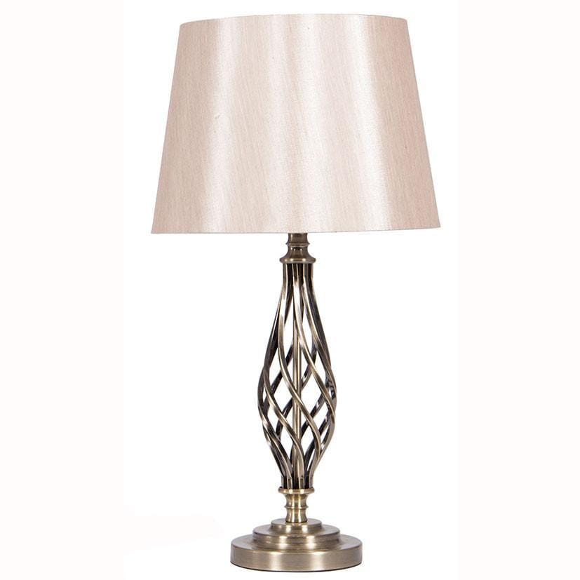 Antique Brass Metal Table Lamp Complete