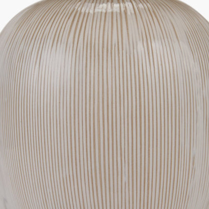 Greta Natural & Cream Textured Ceramic Table Lamp