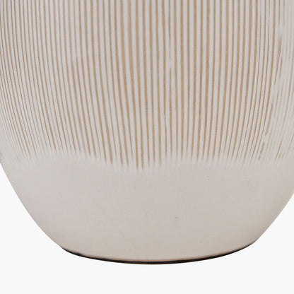 Greta Natural & Cream Textured Ceramic Table Lamp