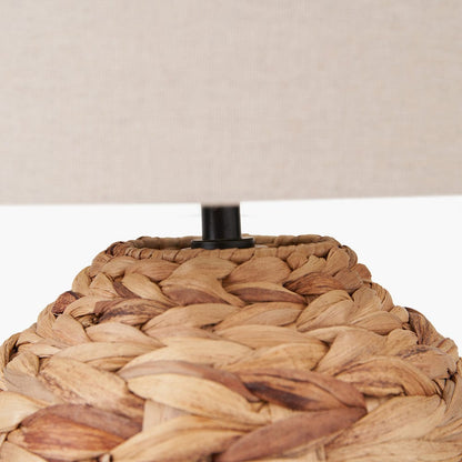 Zadi Natural Plaited Water Hyacinth Table Lamp