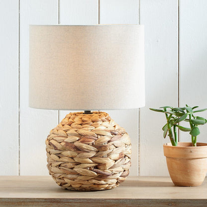 Zadi Natural Plaited Water Hyacinth Table Lamp