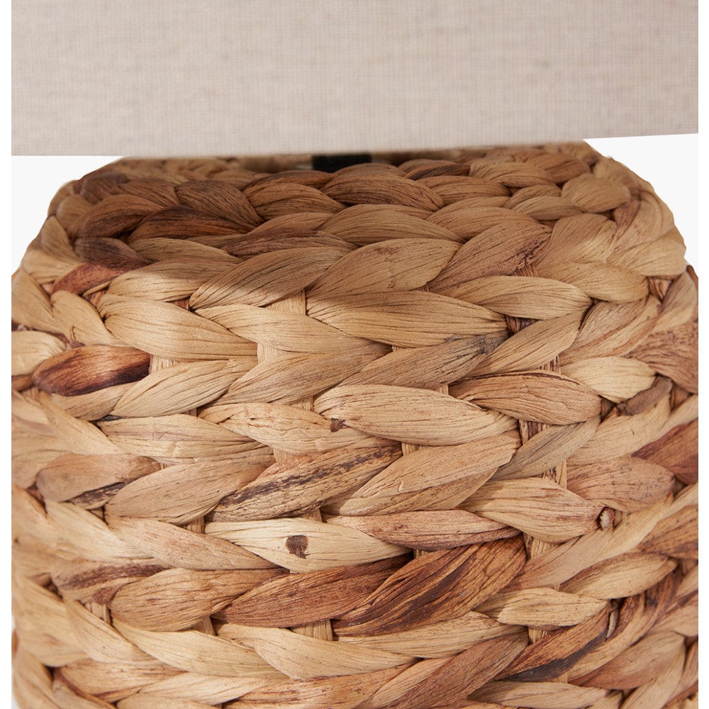 Zadi Natural Plaited Tall Water Hyacinth Table Lamp