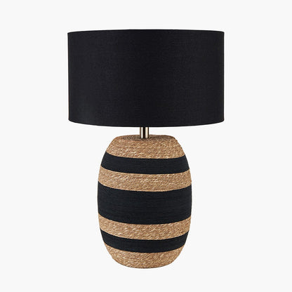 Kalutara Black & Natural Sea Grass Tall Table Lamp