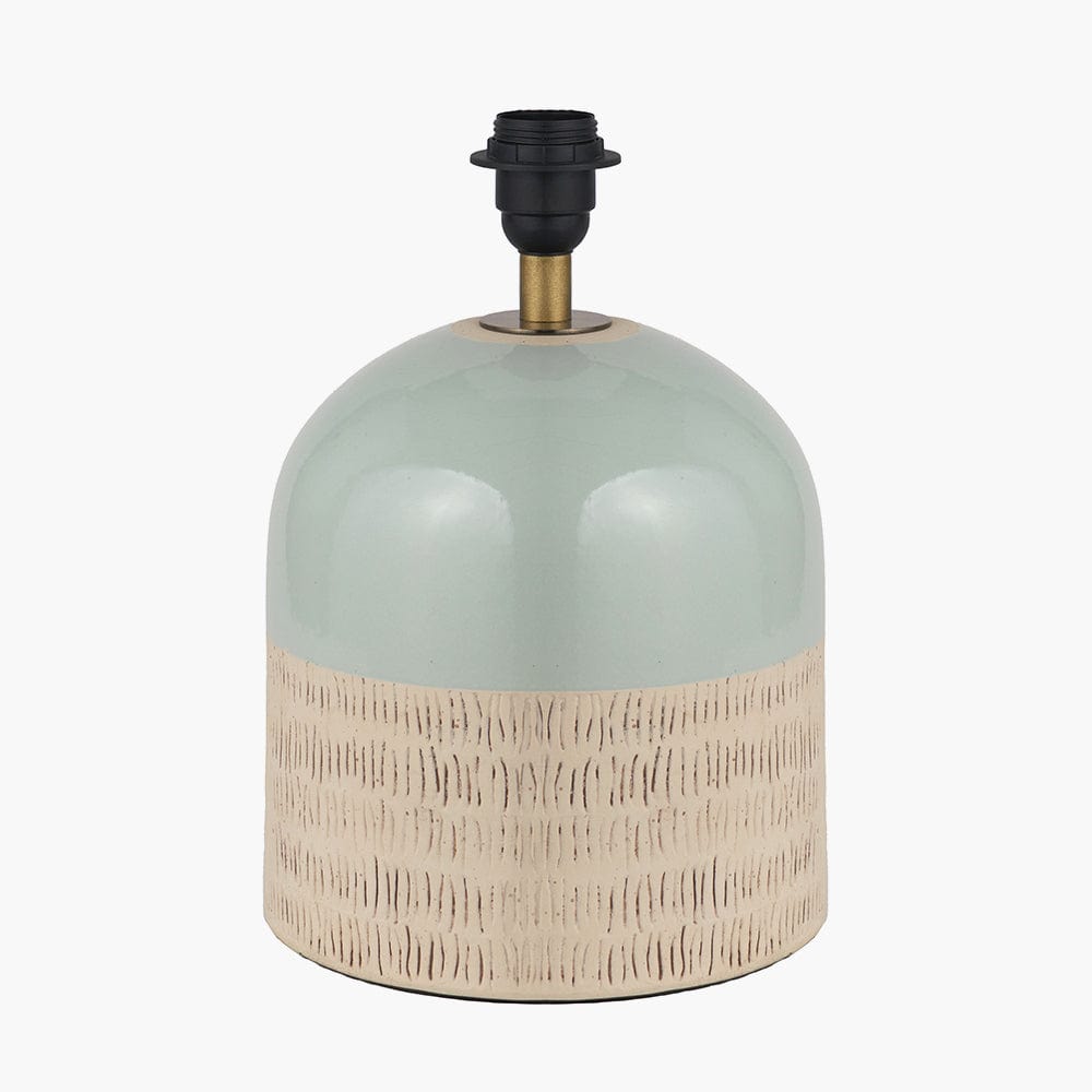 Lotta Duck Egg and Natural Stoneware Table Lamp