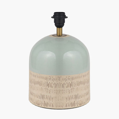 Lotta Duck Egg and Natural Stoneware Table Lamp