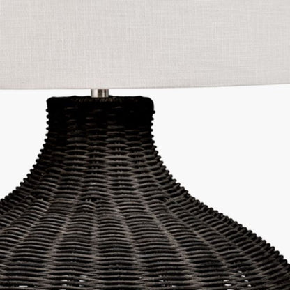 Allona Black Rattan Table Lamp