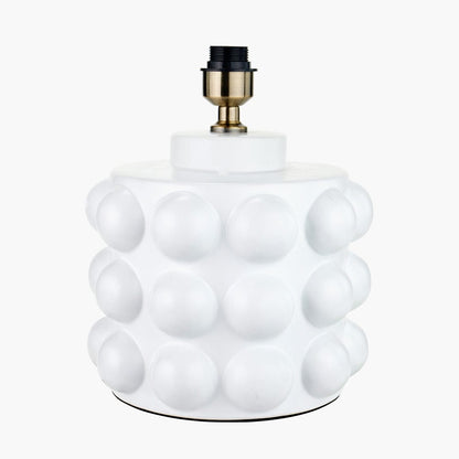 Serenity White Bobbled Ceramic Large Table Lamp Base