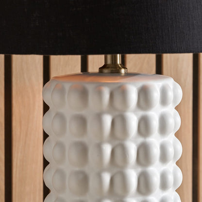 Sohan White Bobbled Ceramic Tall Table Lamp Base