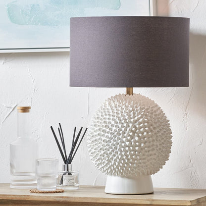 Wrenley Cream Ceramic Sea Urchin Table Lamp Base