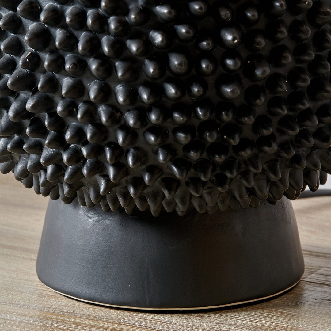 Wrenley Black Ceramic Sea Urchin Table Lamp Base