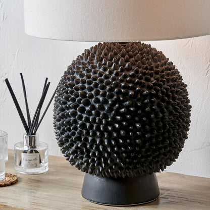 Wrenley Black Ceramic Sea Urchin Table Lamp Base