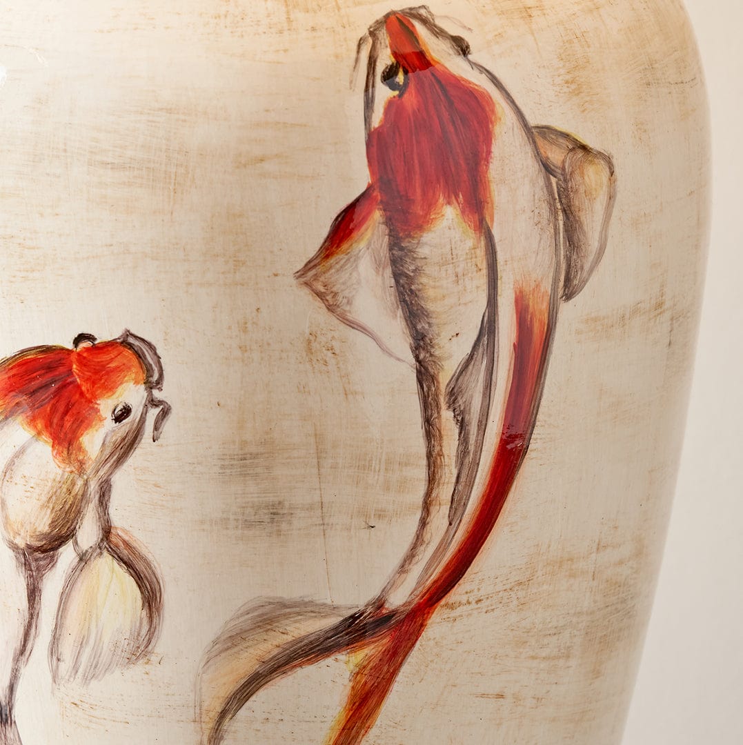 Emerayn Koi Natural Ceramic Table Lamp Base