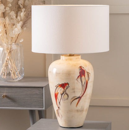 Emerayn Koi Natural Ceramic Table Lamp Base