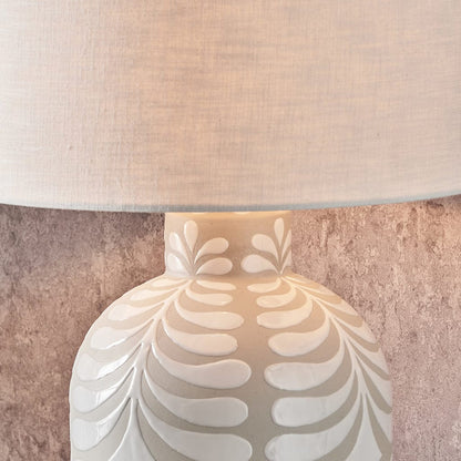 Tania Grey & White Pattern Ceramic Table Lamp Base