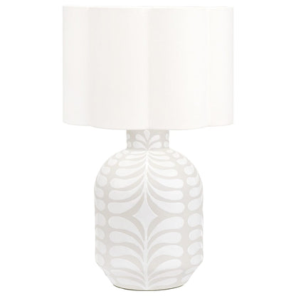 Tania Grey & White Pattern Ceramic Table Lamp Base