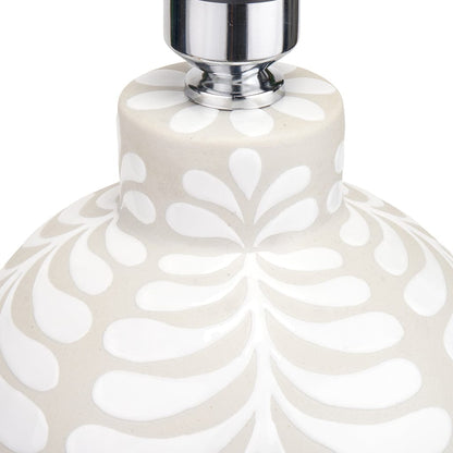 Tania Grey & White Pattern Ceramic Table Lamp Base