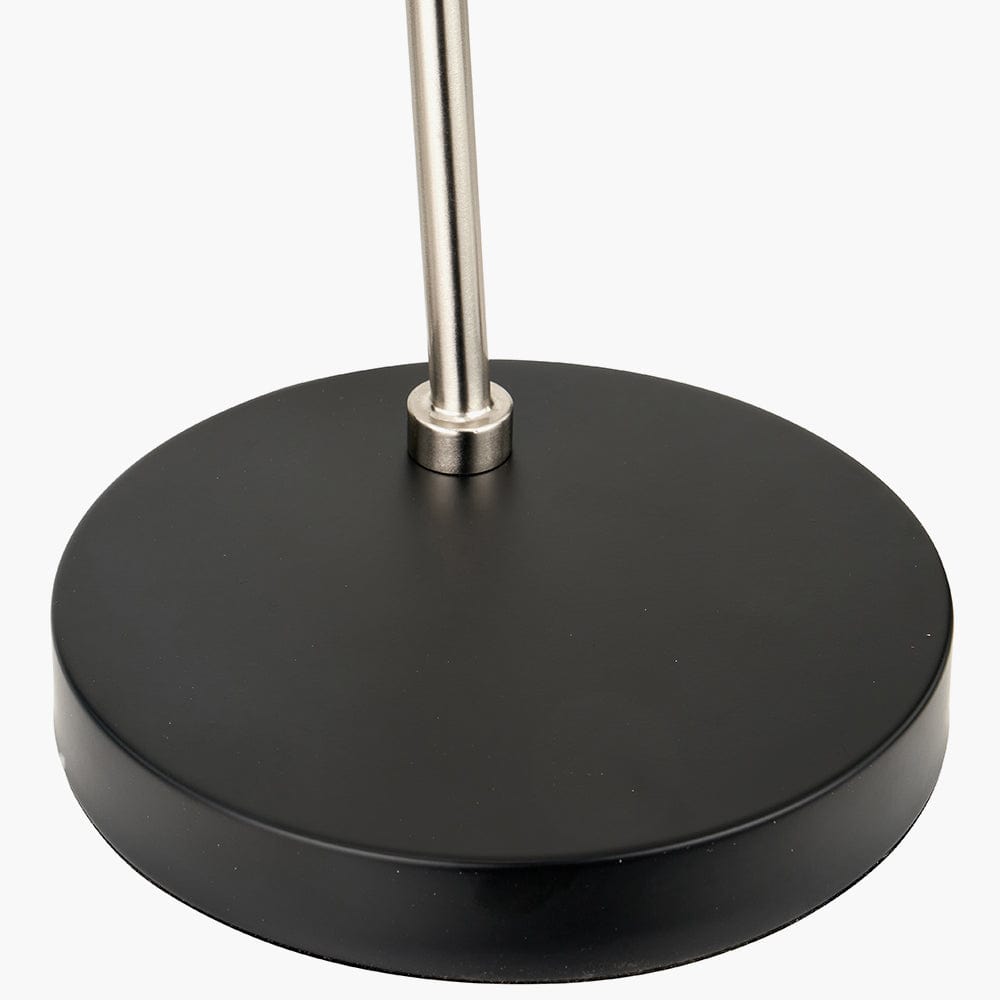 Benedict Black & Brushed Silver Metal Table Lamp